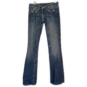 True Religion Bobby Big T Stitched Jeans Size 25